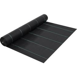 vidaXL Estera De Control De Malezas Y Raíces PP Negro 1x50 m