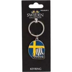 Joker Sverige Souvenir Nyckelring Flagga & Vikingabåt