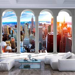 Artgeist Fototapet Pillars and New York, udsigt over New York (flere størrelser) 350x245