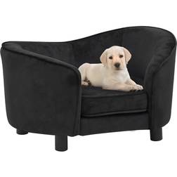 vidaXL Hundsoffa svart 69x49x40 cm plysch