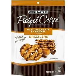 Factory Pretzel Crisps Drizzlers Milk Chocolate Caramel Drizzled