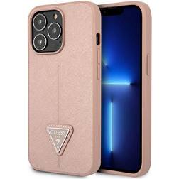 Guess GUHCP14XPSATLP iPhone 14 Pro Max 6,7 różowy/pink hardcase SaffianoTriangle Logo