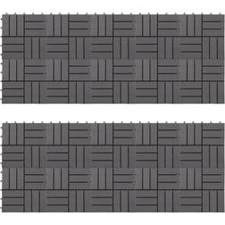 vidaXL 20x Acacia Solide Carreaux de Terrasse Dalle de Terrasse Plancher de Terrasse Tuile de Terrasse Carreaux de Jardin Délavage Gris 30x30 cm