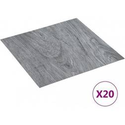 vidaXL 20x Self-adhesive Flooring Planks PVC Light Grey Carpet Laminate Floor