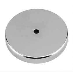 Magnet Source .44 X 3.2 W Silver Round Base Magnet 95 lb. pull