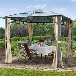 Toolport Hardtop Havepavillon 3 x 3 m Champagnefarvet