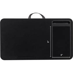 LapGear Home Office 21.1" x 12" PVC/Polystyrene Lap Desk, Black Carbon (91588) Black