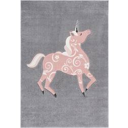 Safavieh Carousel Kids Gray/Pink 4 Animal Print Solid Color