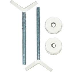 Baby Gate Guru Extra Long M8 (8mm) Stair Banister Adapter Y-Spindle Rods 2 Pack for Pressure Mounted Baby and Pet Safety Gates (8mm, White)