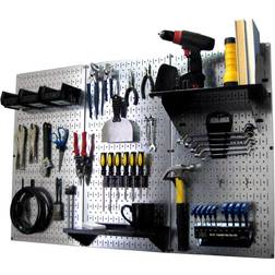 Wall Control Pegboard Standard Tool Storage Kit, Galvanized Black, 48" X 32" X 9"