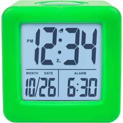 LA CROSSE TECHNOLOGY Equity Green Soft Cube LCD Alarm Clock with Smart Light