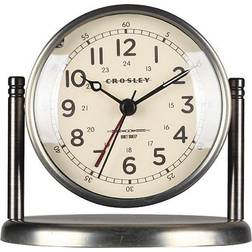 Crosley Pedestal Quiet Sweep Alarm Clock In Brass Brass