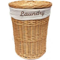 Honey, LARGE Wicker Round Laundry Basket