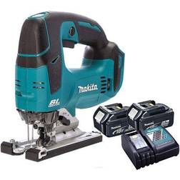 Makita DJV182Z 18v LXT Brushless Jigsaw With 2 x 5Ah Battery & Charger:18V