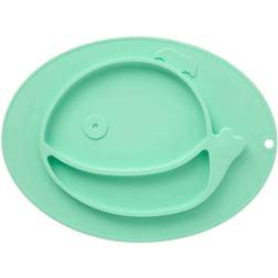 Premier Housewares Zing Whale Food Plate Light Green by Fifty Five South