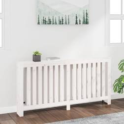 vidaXL Radiator Cover White Wood Pine - White