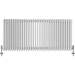 Elegant 600 1400 White Designer Vertical Column Radiator Heat Output Traditional