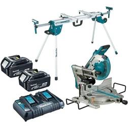 Makita DLS110PT2 Mitre Saw Twin 18v 36v Cordless Brushless 260mm Leg Stand