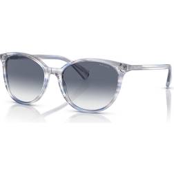 Polo Ralph Lauren Round Sunglasses - Shiny Striped Blue Brown