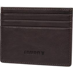 Leather Credit Card Holder for Cash and Cards - Dark Brown