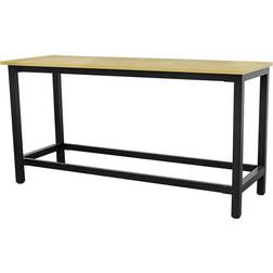 Loops 1.8m x 0.6m Workbench Heavy Duty Steel Frame & 25mm MDF Top Work Station