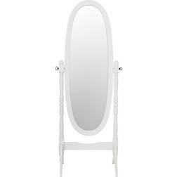 SECONIQUE Contessa White Cheval Mirror Wall Mirror