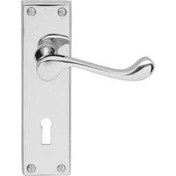 SCROLL LEVER LOCK DOOR HANDLE POLISHED