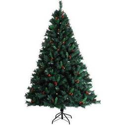 EVRE Artificial With Pine Cones & Berries Christmas Tree 213.4cm