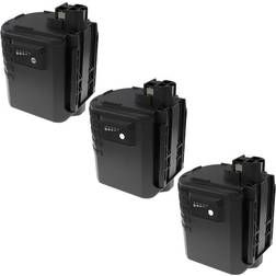 Extensilo 3x Battery Replacement for Kinzo 25C995EP for Electric Power Tools (3300 mAh, NiMH, 24 V) Extensilo