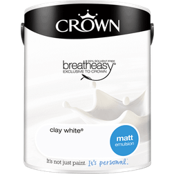 Crown & Ceilings Matt Emulsion Clay Wall Paint White