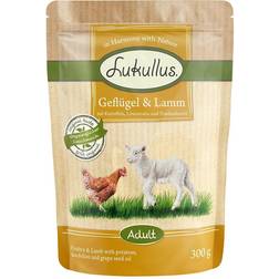 Lukullus 48x300g Fjerkræ & Lam kornfri hundefoder