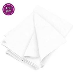 vidaXL Bâche 6x10 m Blanc PEHD