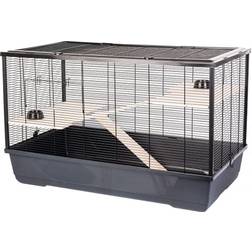 Black Rat Hamster Pet Animal Cage 2 Tiers Langham XL