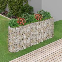 vidaXL Lit Surélevé À Gabion Parterre de Fleurs 260x50x100 cm