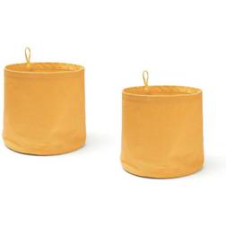 Kids Concept Rangement Textile Cylindre Base Lot de 2 Jaune Mangue