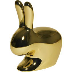 Qeeboo Rabbit Sedia Metal Polietilene Oro