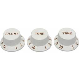 Fender Stratocaster Plastic Push-on Control Knobs Set of 3