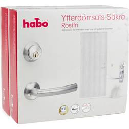 Habo Ytterdörrsats Säkra Exkl Låshus Ytterdörr Klarglas (90x)