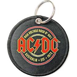 ROCK OFF AC/DC: Keychain/Est. 1973 Double Sided Patch