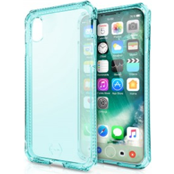 ItSkins skyddsskal för iPhone X/XS, halvfast, blå transparent