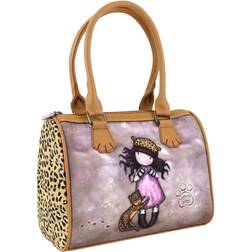 Santoro London Gorjuss-Bolso de Mano Gorjuss Leopardo (28 x 22 x 13 cm)