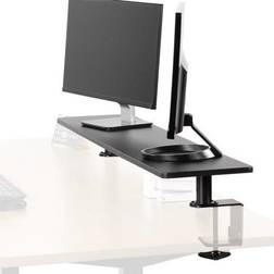 Vivo Black 46' Clamp-on Ergonomic Desk Shelf Desk