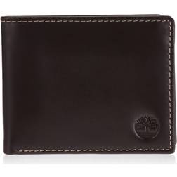 Timberland Leather Wallet with Attached Flip Pocket, Brown