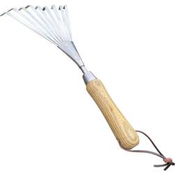 Garden Guru Stainless Steel Hand Rake Soil Tiller with Ergonomic Great