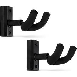 Proline Solid Wood Guitar Hanger Black, 2-Pack