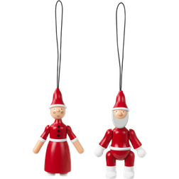 Kay Bojesen Santa Claus And Santa Claus Julgranspynt 10cm 2st