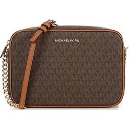 Michael Kors Jet Set Large Logo Crossbody Bag - Brown