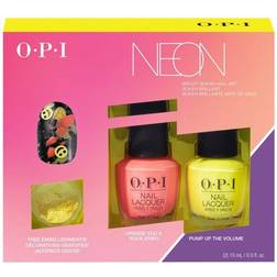 OPI Neon Nail Lacquer Bright Bokeh Nail Art Duo Pack 2