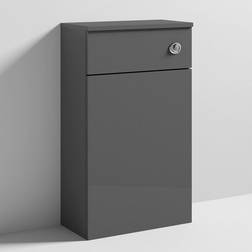 Nuie Athena Back to Wall WC Toilet Unit 500mm Wide Gloss Grey