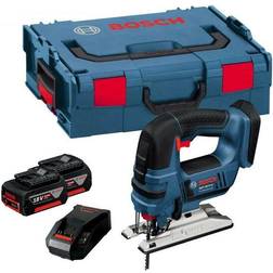 Bosch GST 18VLI 18v Jigsaw Lithium-Ion with 2 x 5.0ah Battery, Charger L-BOXX